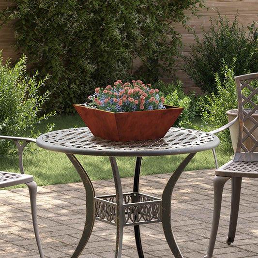 vidaXL Garden Planter Rusty 40 x 40 x 15 cm Weathering Steel