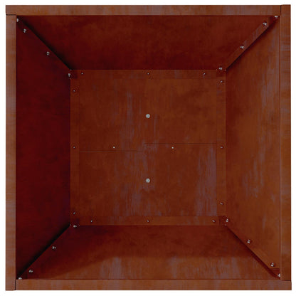 vidaXL Garden Planter Rusty 40 x 40 x 15 cm Weathering Steel