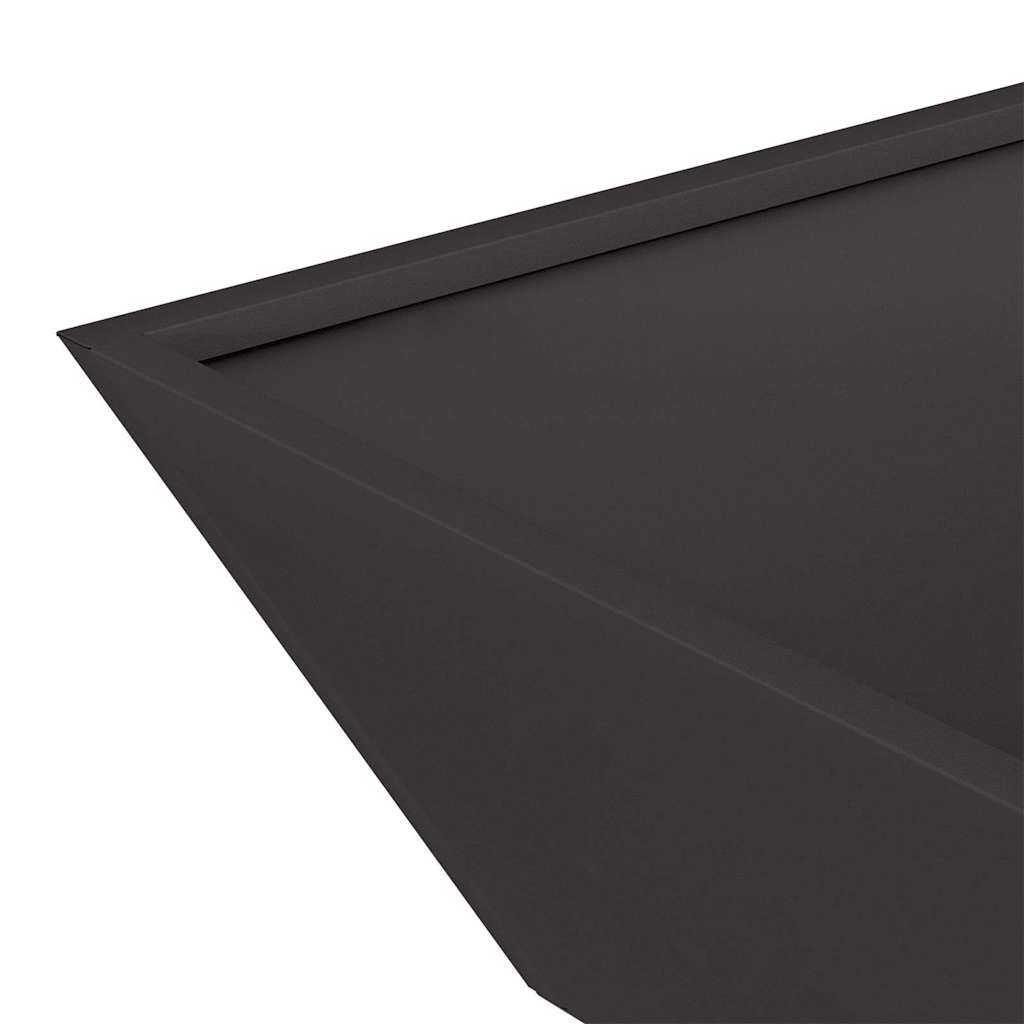 vidaXL Garden Planter Black 50 x 50 x 15 cm Cold-rolled Steel