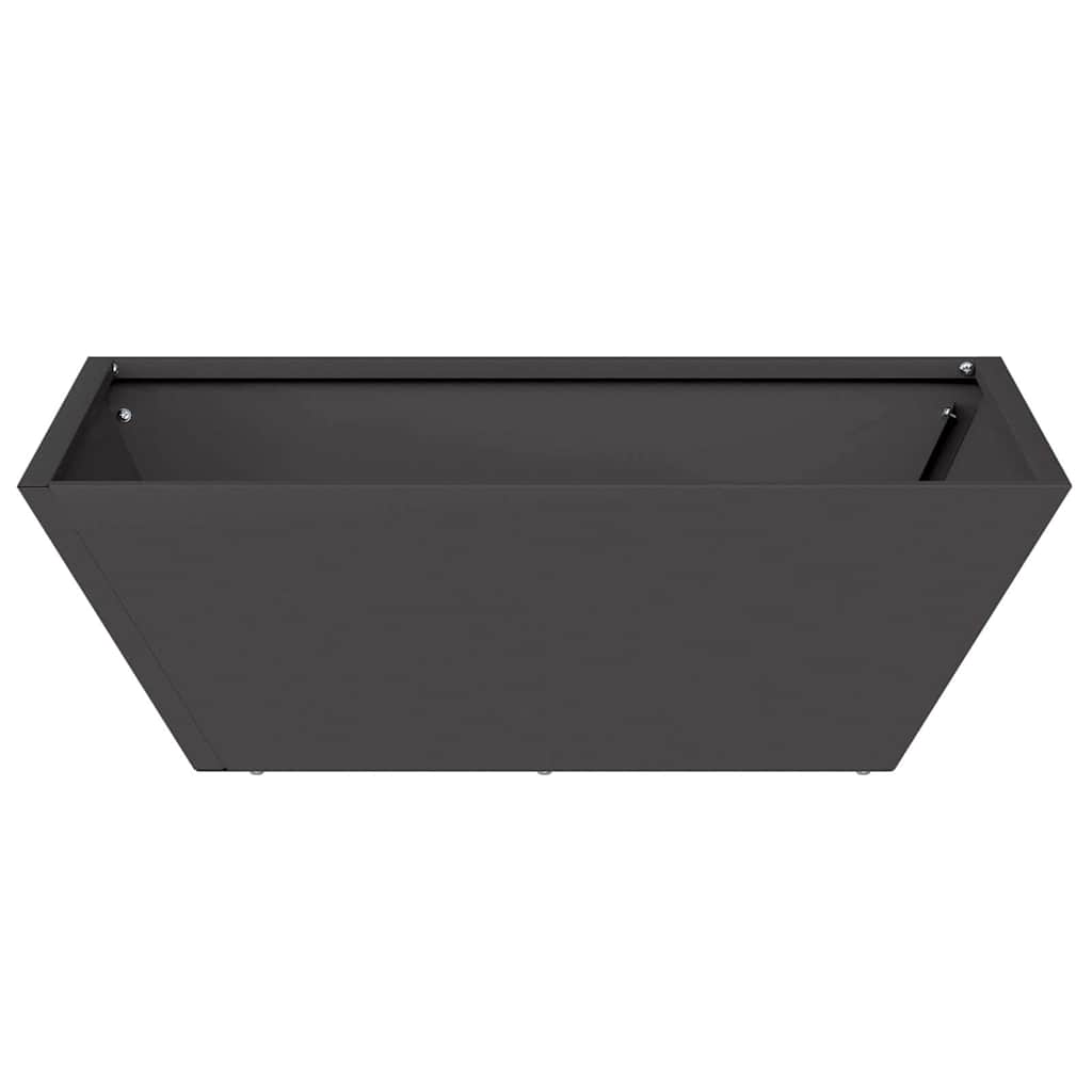 vidaXL Garden Planter Black 50 x 50 x 15 cm Cold-rolled Steel