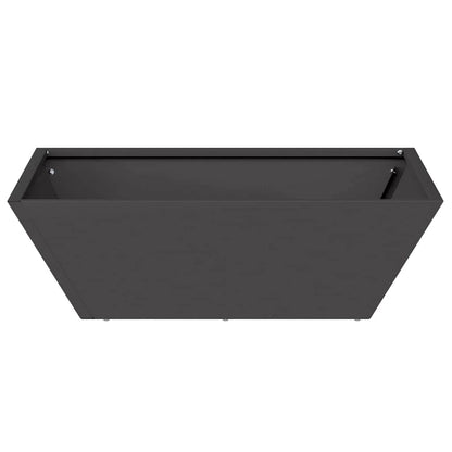 vidaXL Garden Planter Black 50 x 50 x 15 cm Cold-rolled Steel