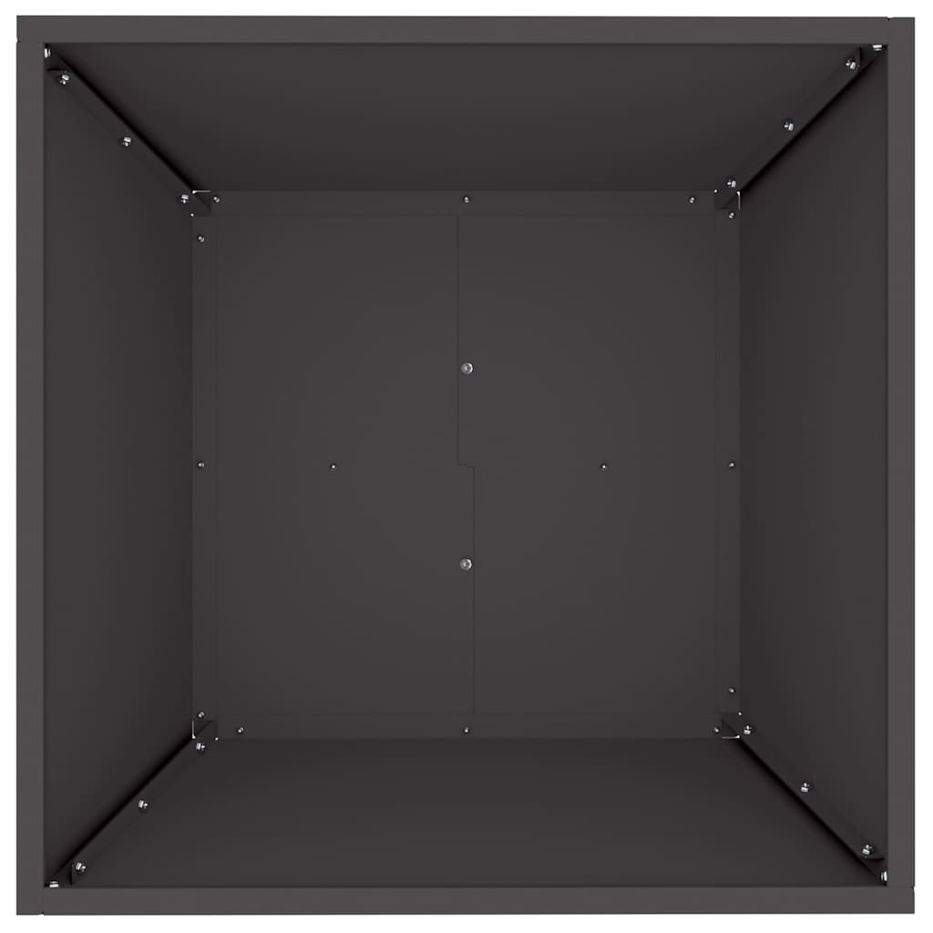 vidaXL Garden Planter Black 50 x 50 x 15 cm Cold-rolled Steel