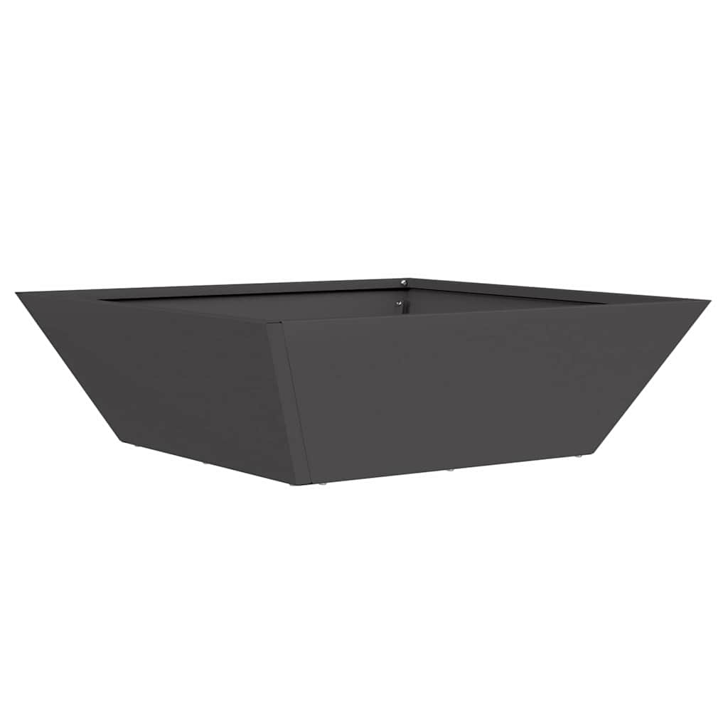 vidaXL Garden Planter 5 pcs Black 50 x 50 x 15 cm Cold-rolled Steel