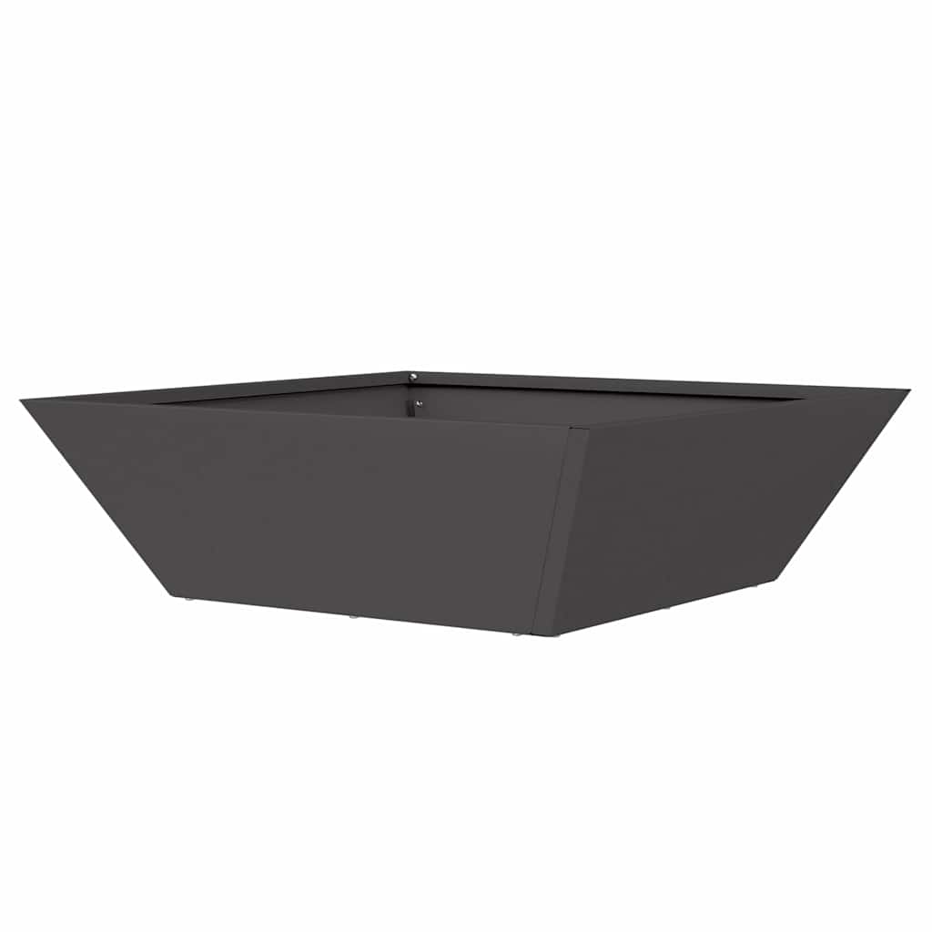 vidaXL Garden Planter 5 pcs Black 50 x 50 x 15 cm Cold-rolled Steel