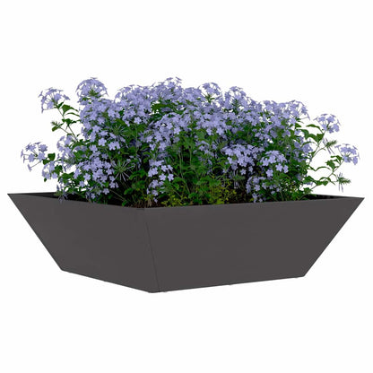 vidaXL Garden Planter 5 pcs Black 50 x 50 x 15 cm Cold-rolled Steel