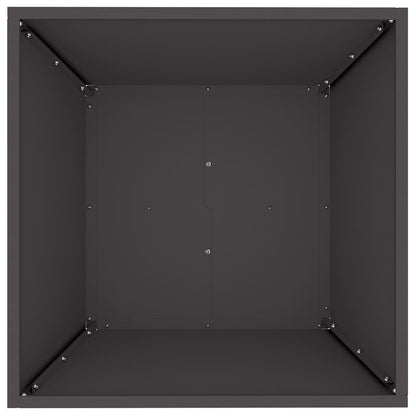 vidaXL Garden Planter 5 pcs Black 50 x 50 x 15 cm Cold-rolled Steel