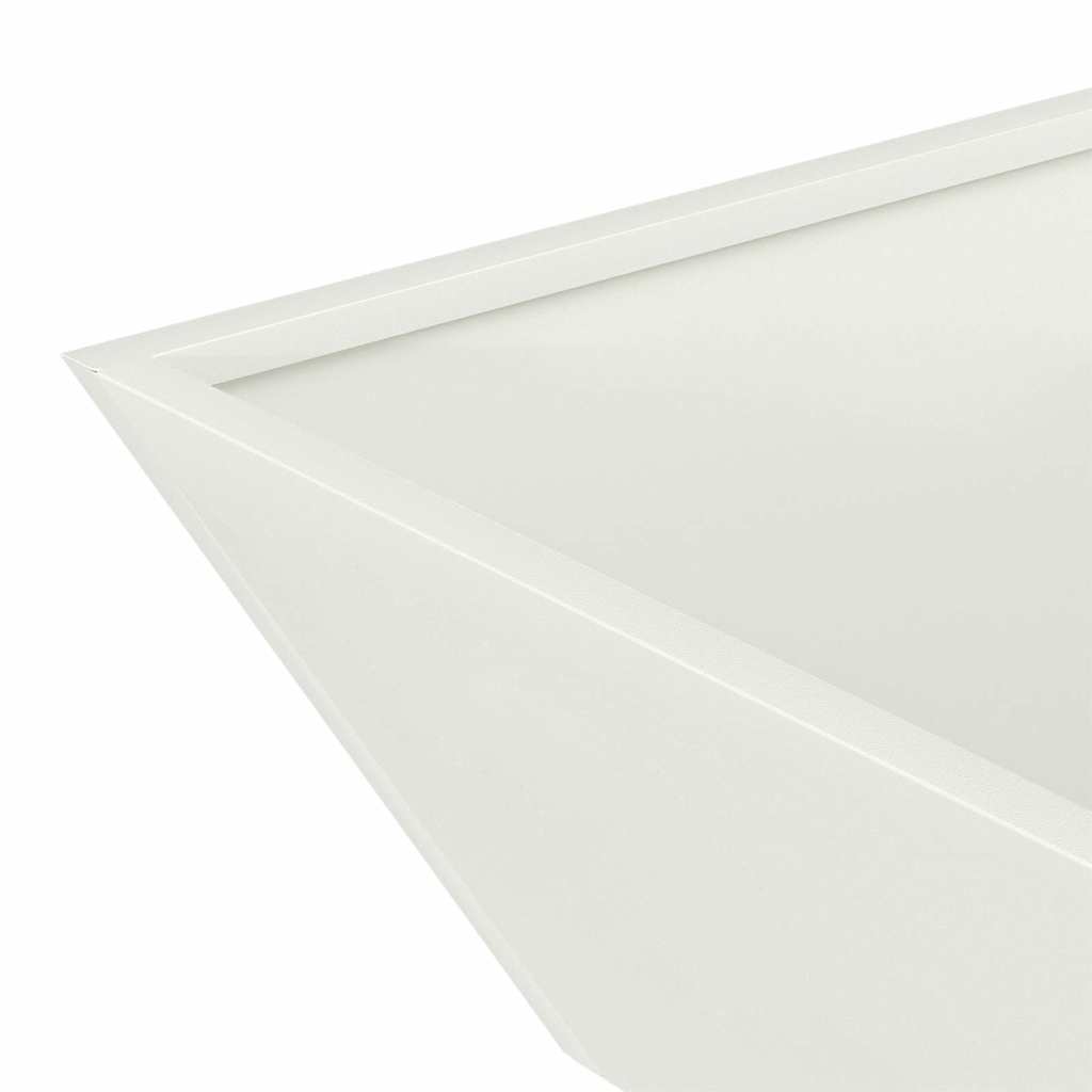 vidaXL Garden Planter White 50 x 50 x 15 cm Cold-rolled Steel