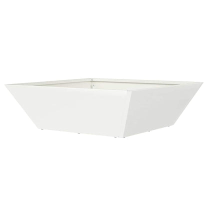 vidaXL Garden Planter White 50 x 50 x 15 cm Cold-rolled Steel