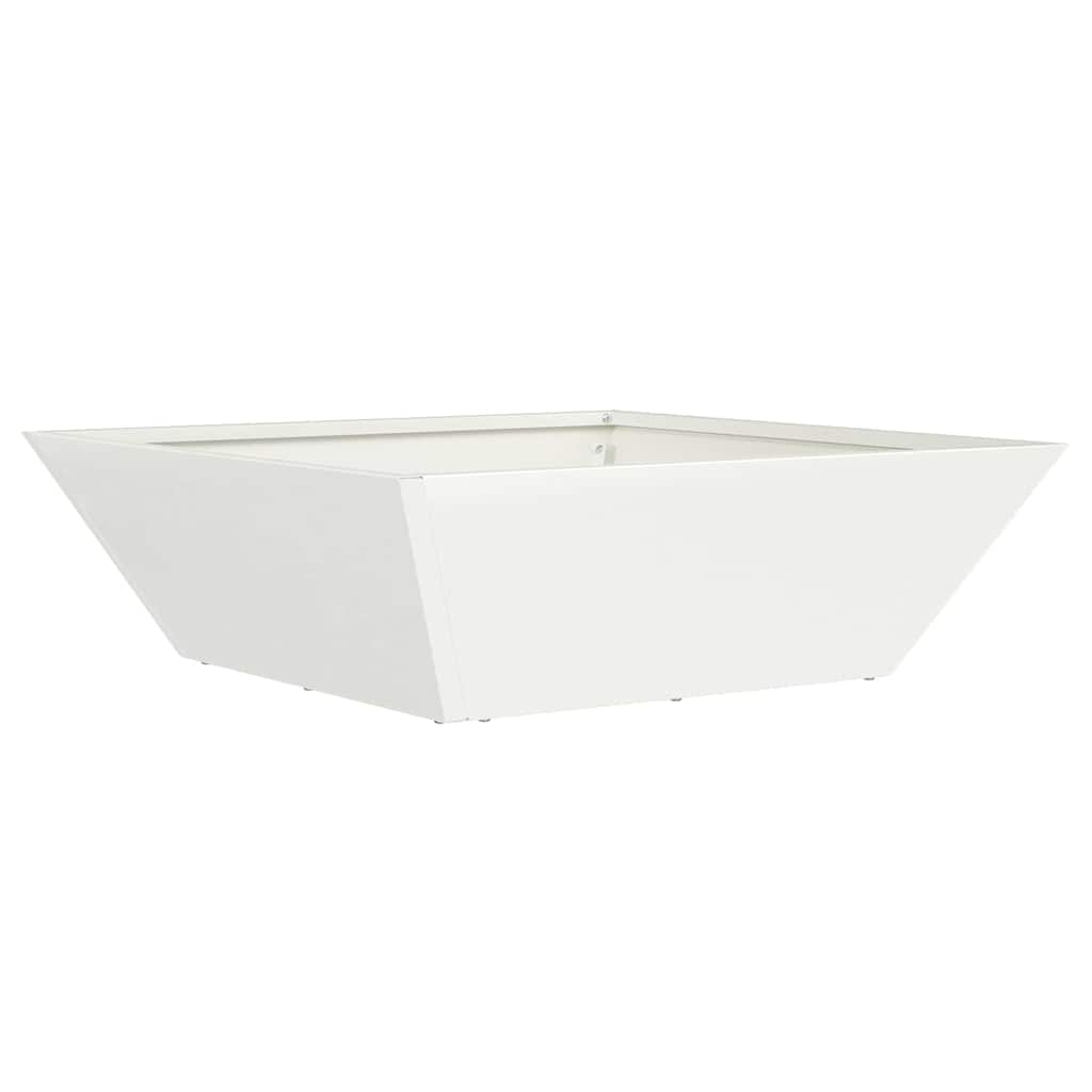 vidaXL Garden Planter 5 pcs White 50 x 50 x 15 cm Cold-rolled Steel