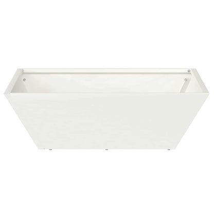 vidaXL Garden Planter 5 pcs White 50 x 50 x 15 cm Cold-rolled Steel