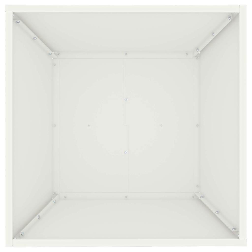 vidaXL Garden Planter 5 pcs White 50 x 50 x 15 cm Cold-rolled Steel