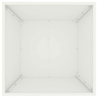 vidaXL Garden Planter 5 pcs White 50 x 50 x 15 cm Cold-rolled Steel