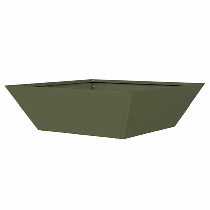 vidaXL Garden Planter Olive Green 50 x 50 x 15 cm Cold-rolled Steel
