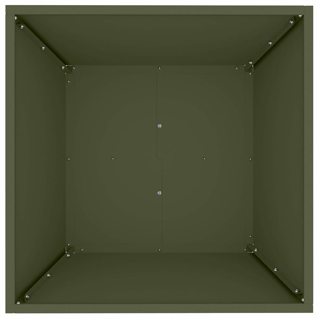 vidaXL Garden Planter 5 pcs Olive Green 50 x 50 x 15 cm