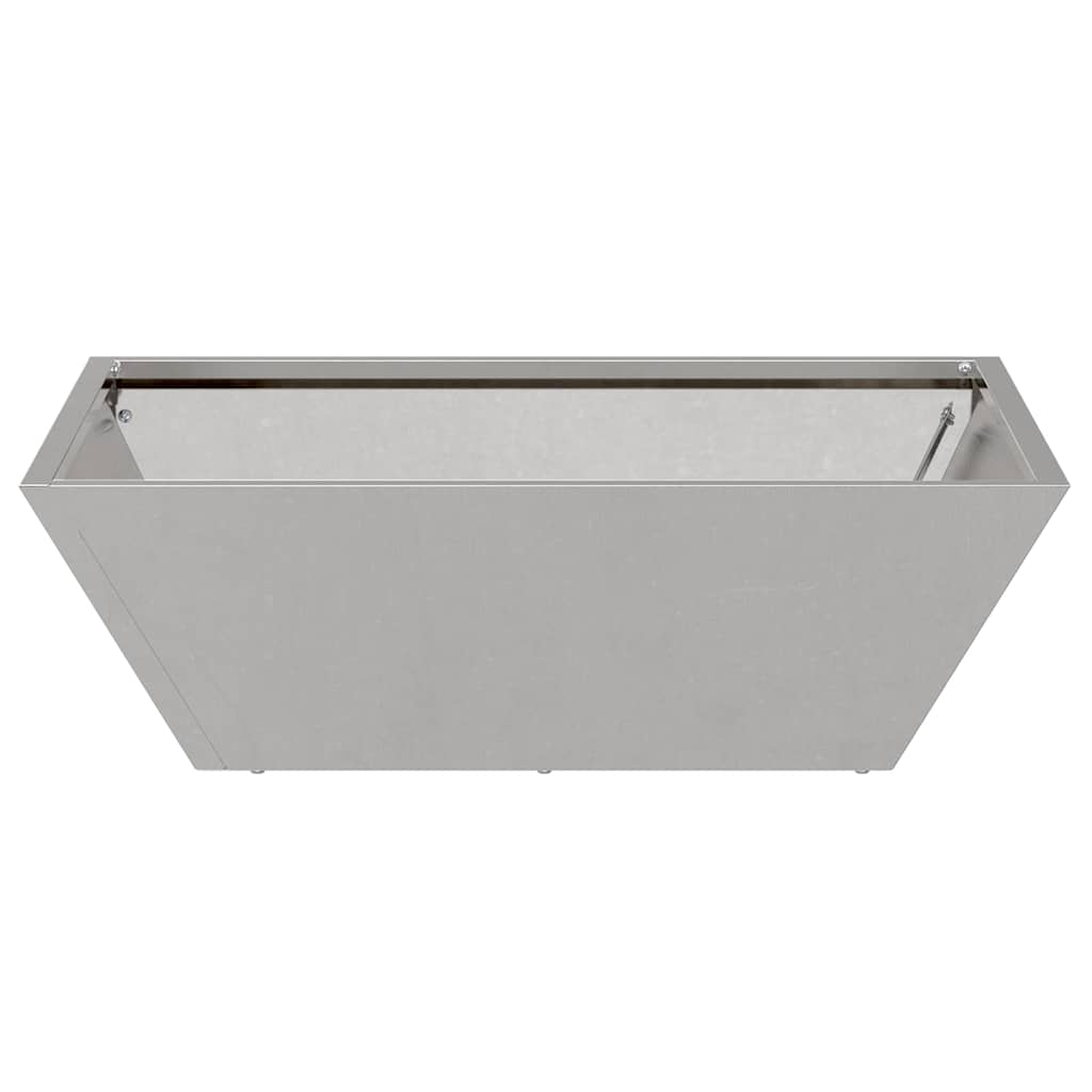 vidaXL Garden Planter Silver 50 x 50 x 15 cm Stainless Steel