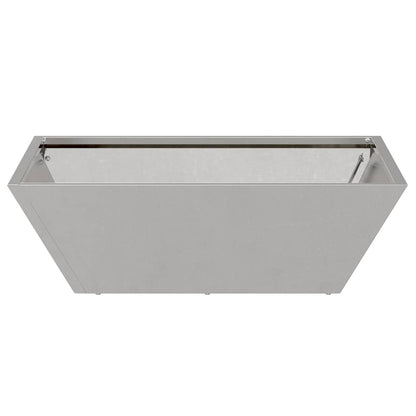 vidaXL Garden Planter Silver 50 x 50 x 15 cm Stainless Steel