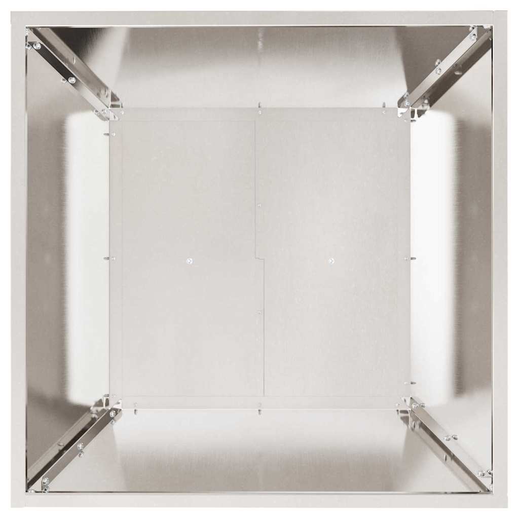 vidaXL Garden Planter Silver 50 x 50 x 15 cm Stainless Steel