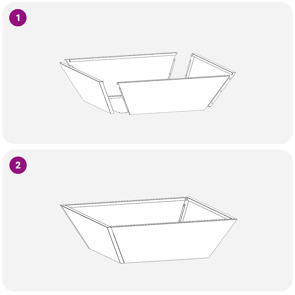 vidaXL Garden Planter 5 pcs Silver 50 x 50 x 15 cm Stainless Steel