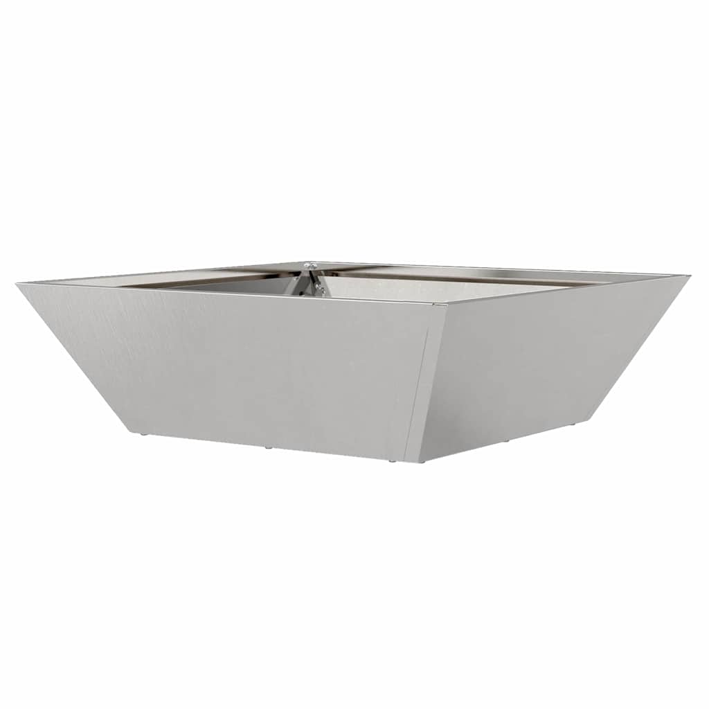vidaXL Garden Planter 5 pcs Silver 50 x 50 x 15 cm Stainless Steel