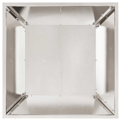 vidaXL Garden Planter 5 pcs Silver 50 x 50 x 15 cm Stainless Steel
