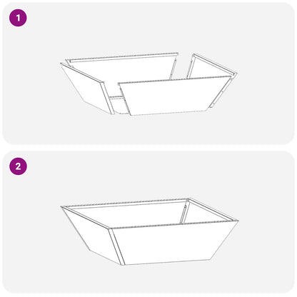 vidaXL Garden Planter Silver 50 x 50 x 15 cm Galvanised Steel