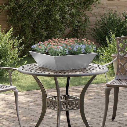 vidaXL Garden Planter 5 pcs Silver 50 x 50 x 15 cm Galvanised Steel