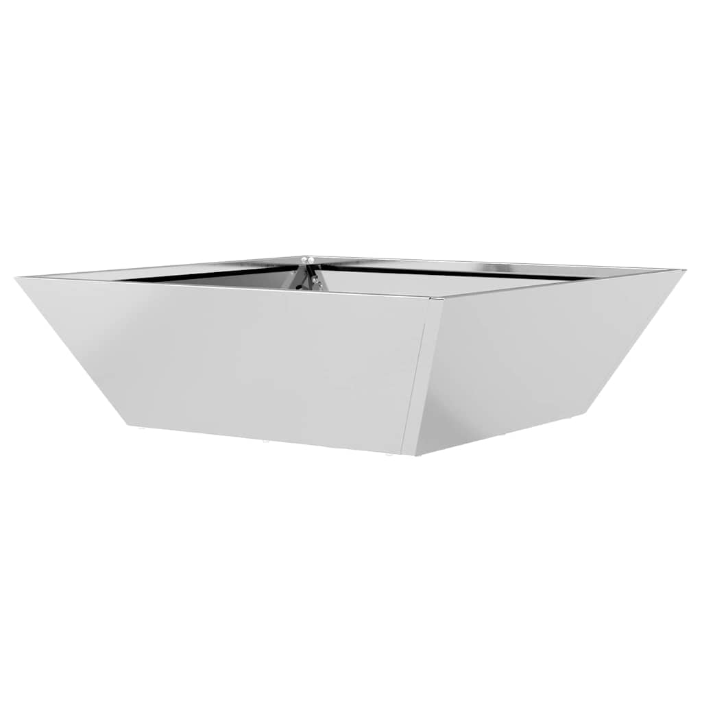 vidaXL Garden Planter 5 pcs Silver 50 x 50 x 15 cm Galvanised Steel