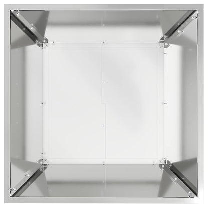 vidaXL Garden Planter 5 pcs Silver 50 x 50 x 15 cm Galvanised Steel