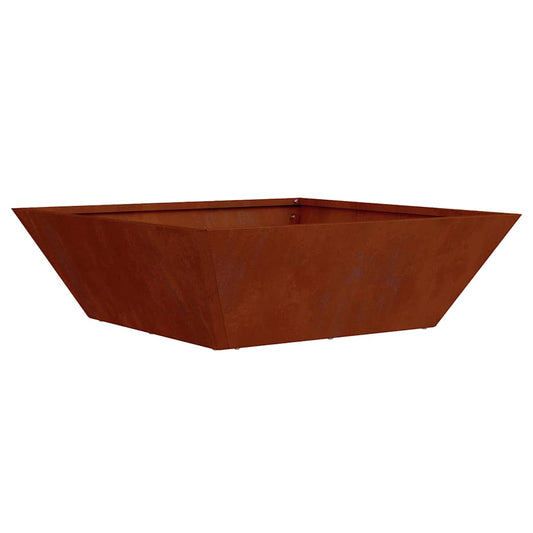 vidaXL Garden Planter Rusty 50 x 50 x 15 cm Weathering Steel