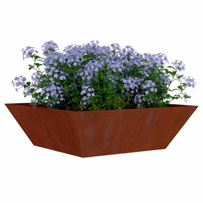 vidaXL Garden Planter 5 pcs Rusty 50 x 50 x 15 cm Weathering Steel