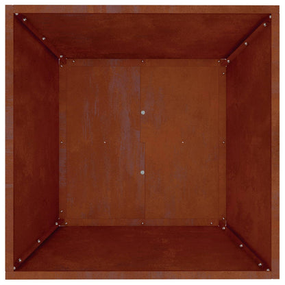 vidaXL Garden Planter 5 pcs Rusty 50 x 50 x 15 cm Weathering Steel