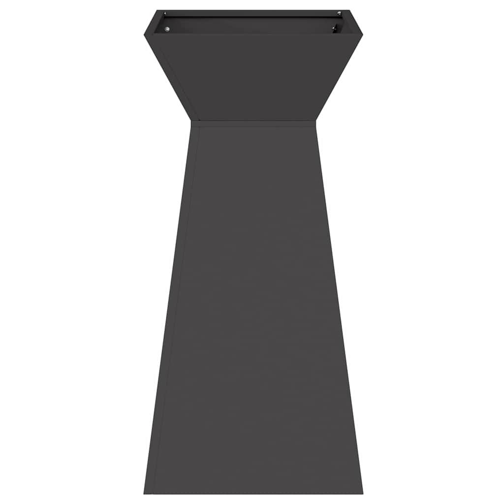vidaXL Pillar Planter 2 pcs Black 35 x 35 x 73 cm