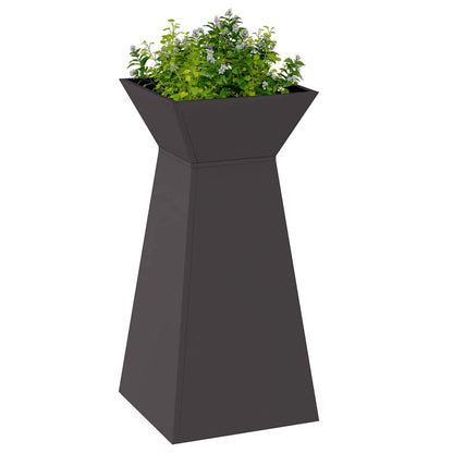 vidaXL Pillar Planter 2 pcs Black 35 x 35 x 73 cm