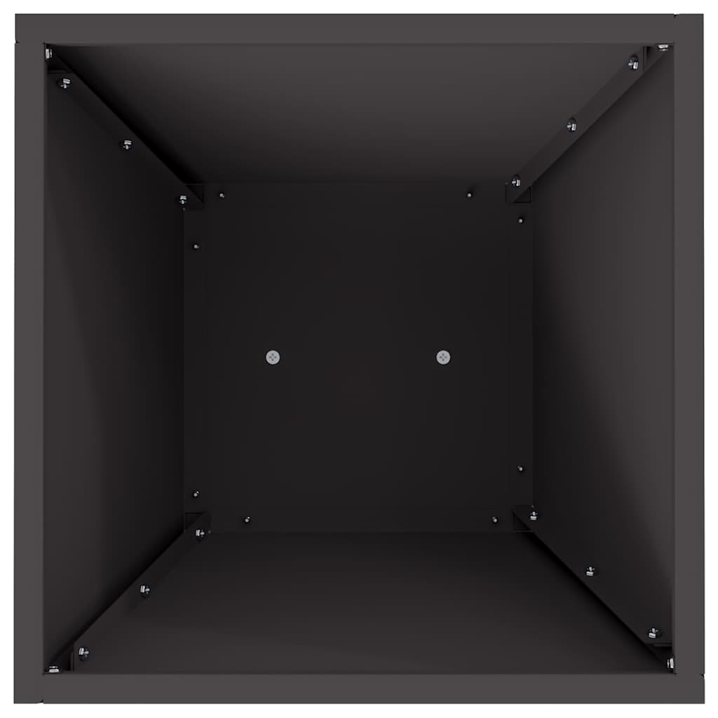vidaXL Pillar Planter 2 pcs Black 35 x 35 x 73 cm