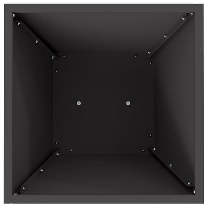 vidaXL Pillar Planter 2 pcs Black 35 x 35 x 73 cm