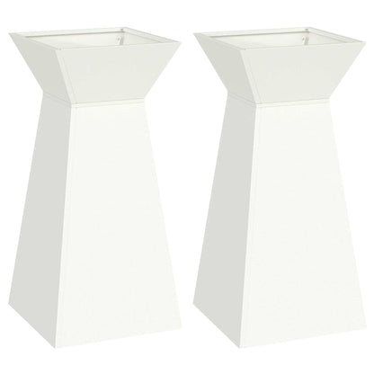 vidaXL Pillar Planter 2 pcs White 35 x 35 x 73 cm