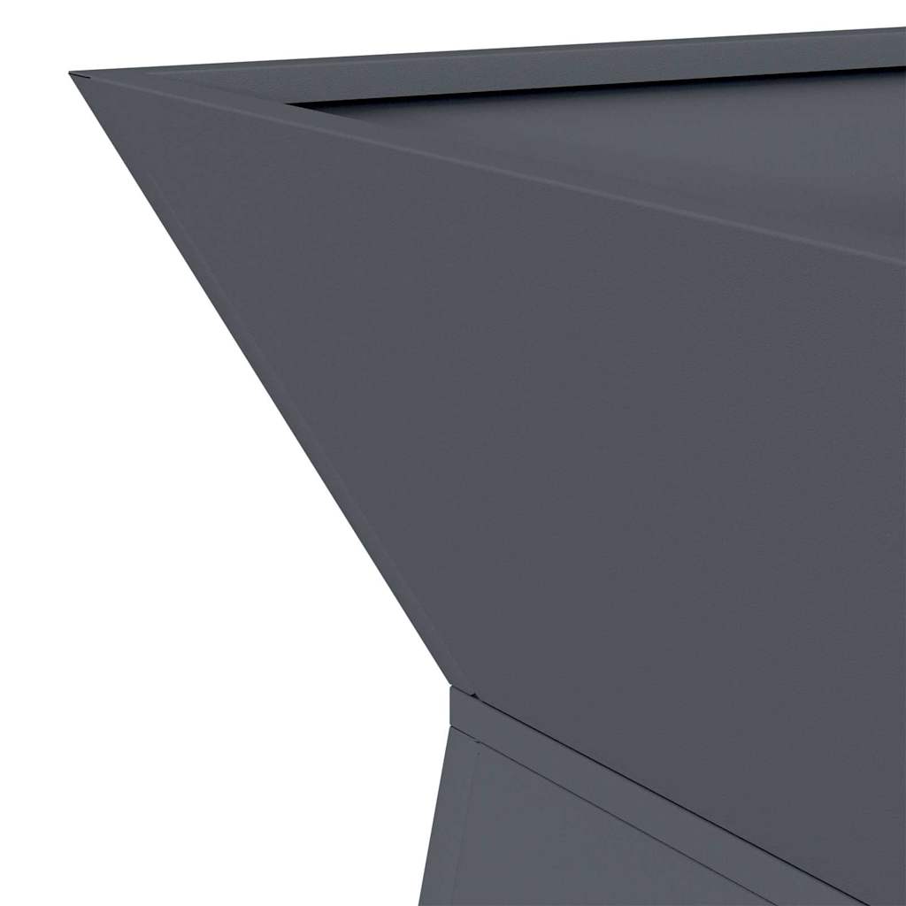 vidaXL Pillar Planter Anthracite 35 x 35 x 73 cm