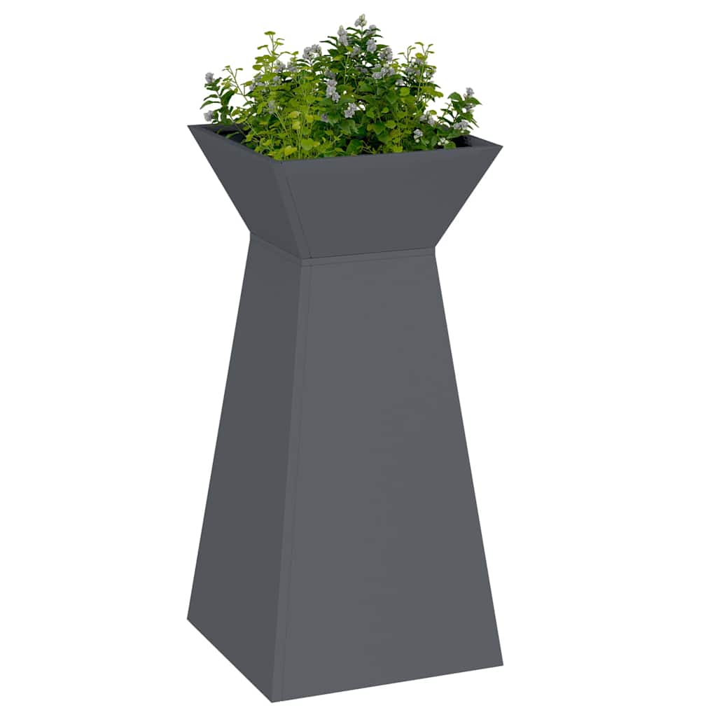 vidaXL Pillar Planter Anthracite 35 x 35 x 73 cm
