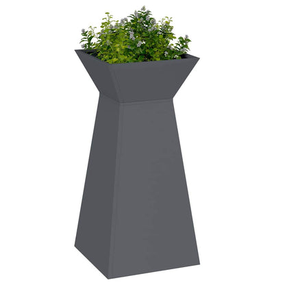 vidaXL Pillar Planter Anthracite 35 x 35 x 73 cm