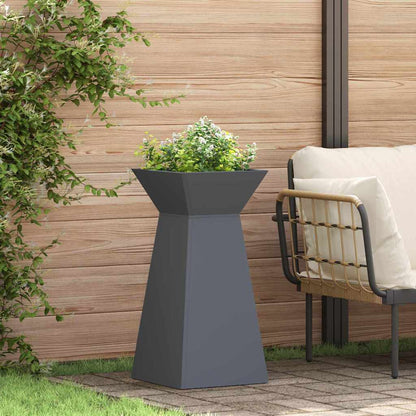 vidaXL Pillar Planter 2 pcs Anthracite 35 x 35 x 73 cm