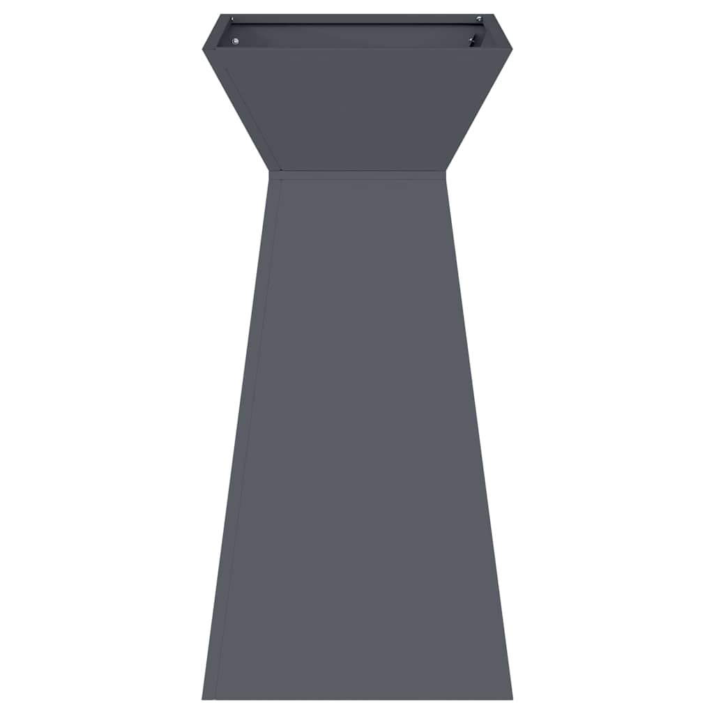vidaXL Pillar Planter 2 pcs Anthracite 35 x 35 x 73 cm