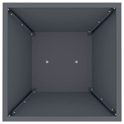 vidaXL Pillar Planter 2 pcs Anthracite 35 x 35 x 73 cm