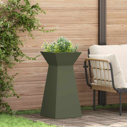vidaXL Pillar Planter Olive 35 x 35 x 73 cm