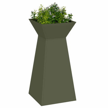 vidaXL Pillar Planter Olive 35 x 35 x 73 cm