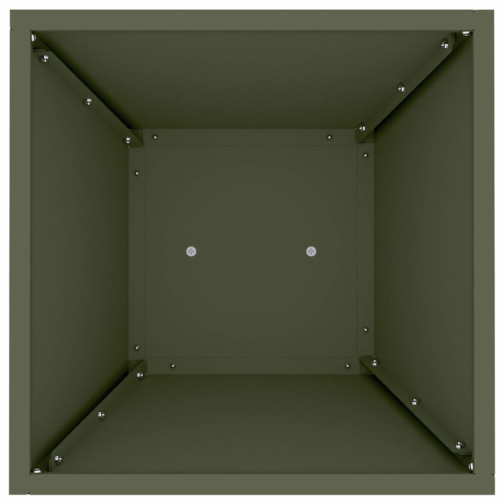 vidaXL Pillar Planter Olive 35 x 35 x 73 cm