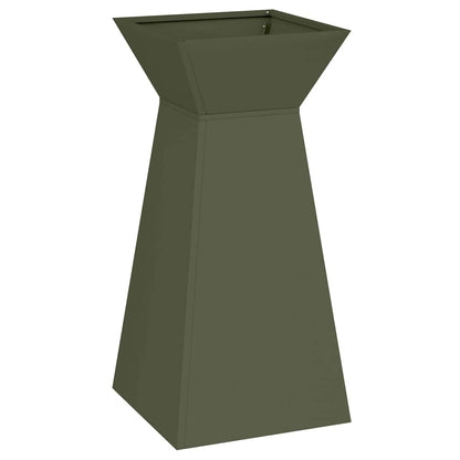 vidaXL Pillar Planter 2 pcs Olive 35 x 35 x 73 cm