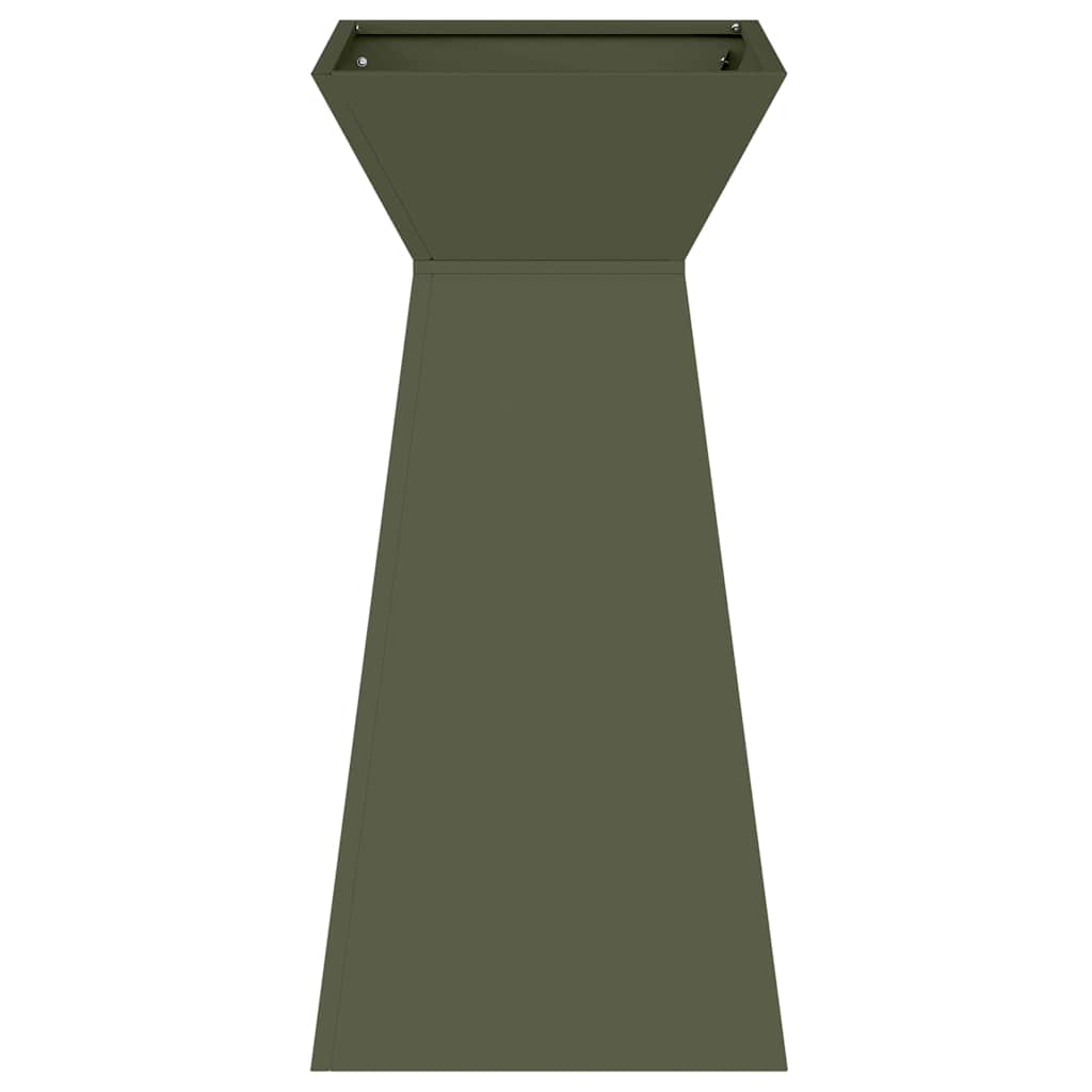 vidaXL Pillar Planter 2 pcs Olive 35 x 35 x 73 cm