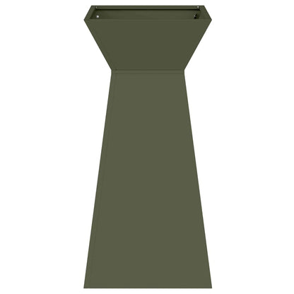 vidaXL Pillar Planter 2 pcs Olive 35 x 35 x 73 cm