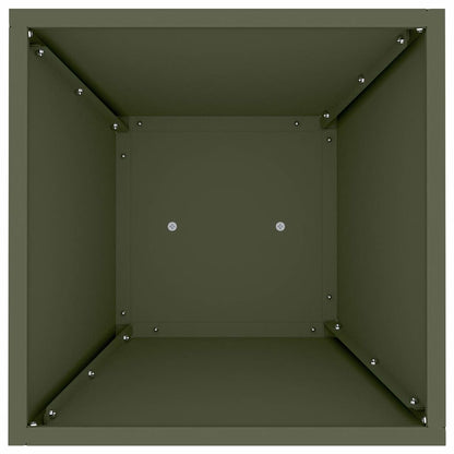 vidaXL Pillar Planter 2 pcs Olive 35 x 35 x 73 cm