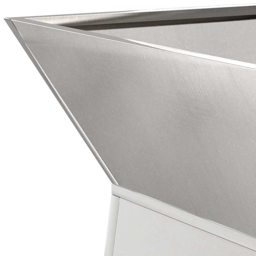 vidaXL Pillar Planter Silver 35 x 35 x 73 cm Stainless Steel